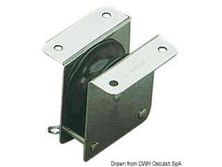 Bozzello inox incasso 1 puleggia 55x12