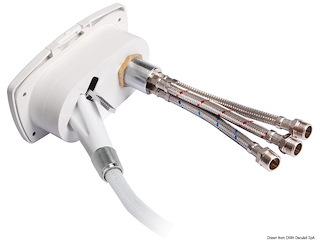 Box doccia New Edge bianco tubo inox 2,5 m