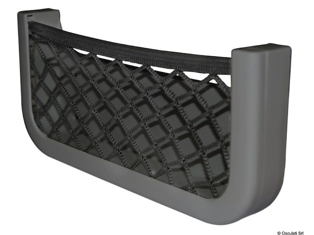 Rete portaoggetti nera 250x115x30 mm