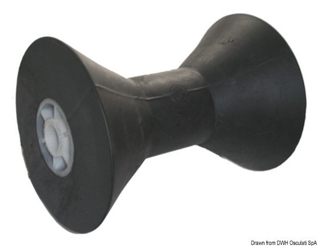 Rullo centrale nero 205 mm Ø foro 25 mm