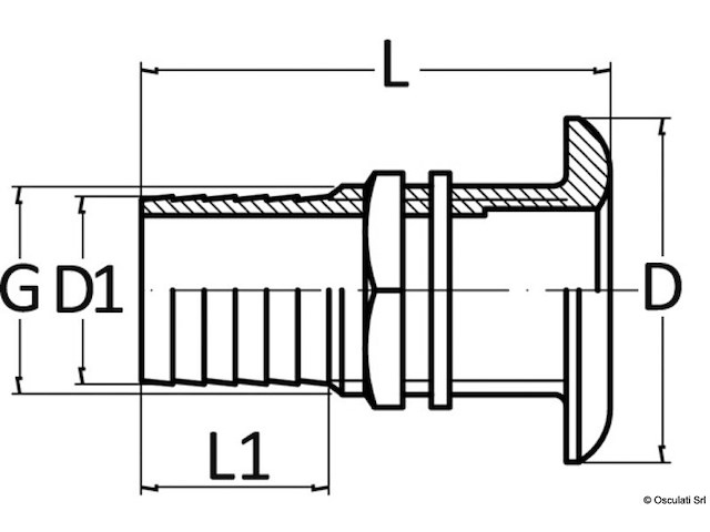 Scarico a mare ot. 2"1/2x70