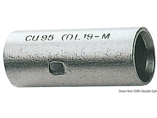 Giunto testa-testa rame 40,5 mm cavo 50 mm²