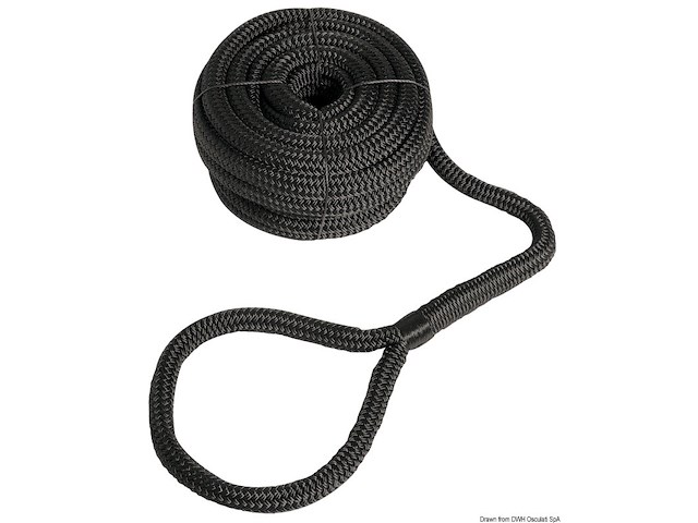 Cima con occhio 24 mm x 15 m nera