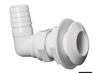 Scarico mare plastica 90° 1" x 19 mm