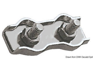 Morsetti inox doppi 8 mm