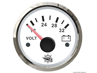 Voltmetro 18/32 V bianco/lucida