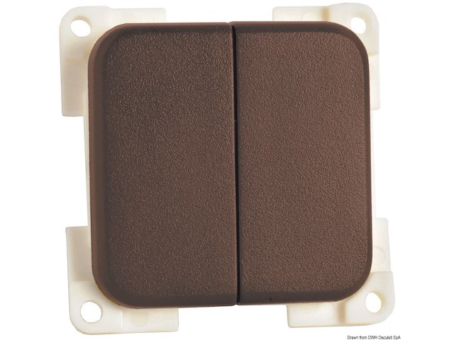 Interrut. ON-OFF marrone doppio