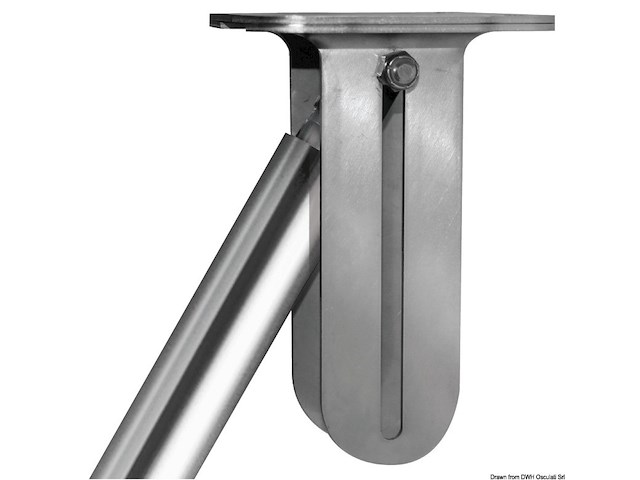 Staffa opzionale in inox per apertura d'emergenza
