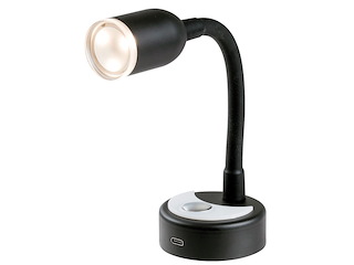 Faretto LED snodato nero 240 mm