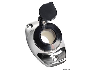 Basetta angolata a incasso inox cappuccio nero