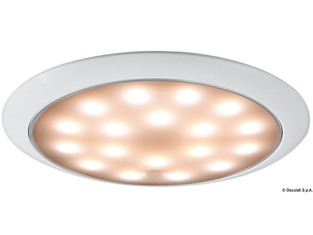 Plafoniera LED senza incasso Day/Night bianca/inox