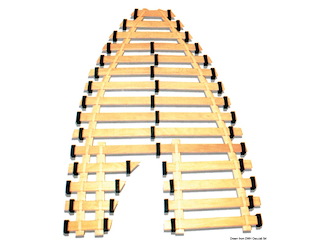 Rete mobile a doghe doppia 200 x 140 cm sp. 8 mm