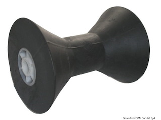 Rullo centrale nero 205 mm Ø foro 21 mm