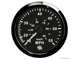 Spidometro Pitot 0-55 MPH nero/nera