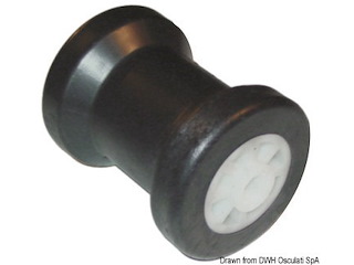 Rullo centrale PVC Ø foro 15 mm