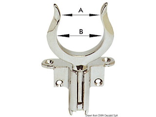 Scalmo ottone cromato abbattibile 12 x 50 mm