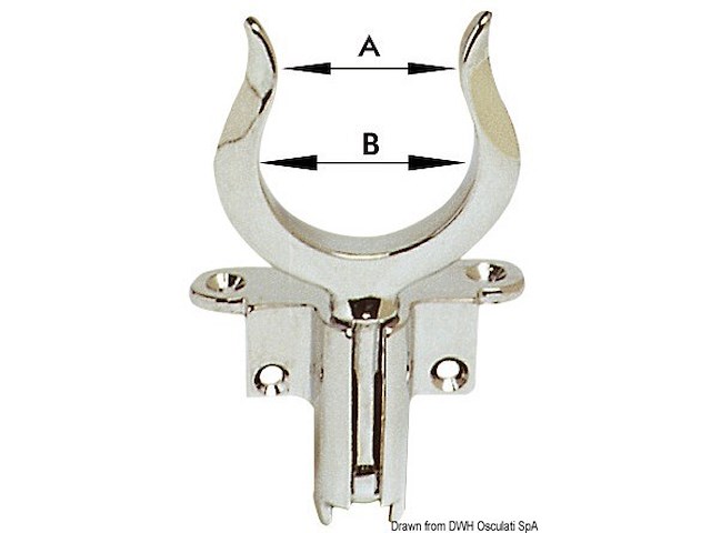 Scalmo ottone cromato abbattibile 12 x 50 mm