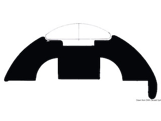 Base per profili PVC bianco 40 mm