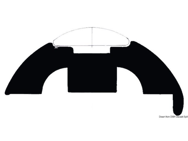 Base per profili PVC bianco 40 mm