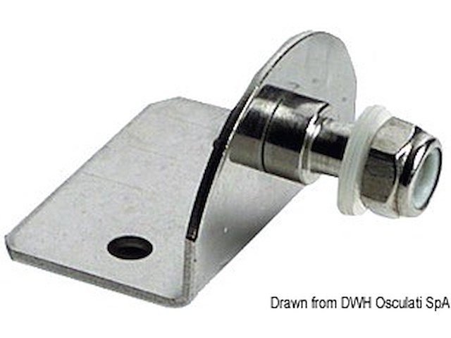 Piastrina 90° filetto 23 x 8 mm