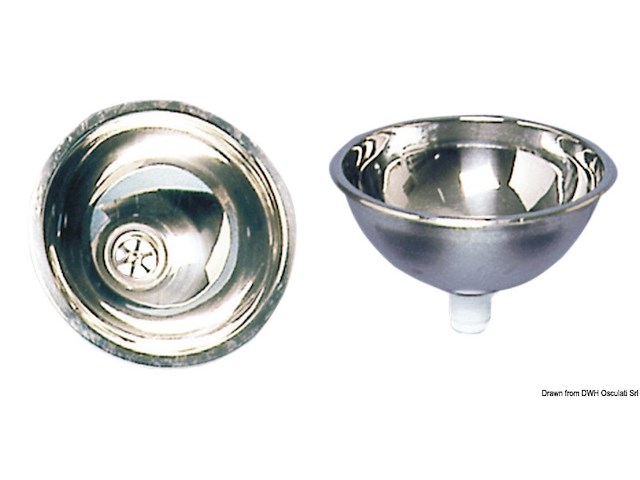 Lavello semisfera inox 350 x 150 mm