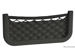 Rete portaoggetti nera 250x115x10 mm