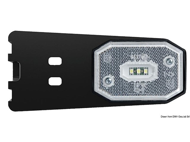 Fanale posizione LED anteriore luce bianca staffa