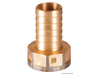 Portagomma femmina in bronzo 1/2" x 20