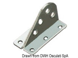 Attacco inox strallo 60x34x38 mm