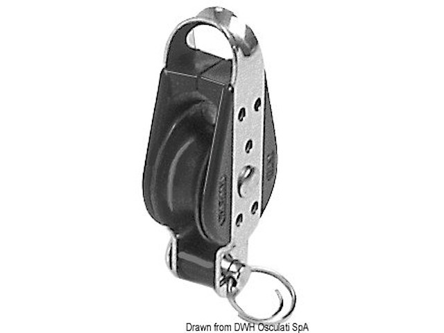 Bozzello inox 1 puleggia arricavo 22x6