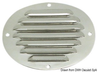 Presa d'aria ovale inox 116 x 128 mm