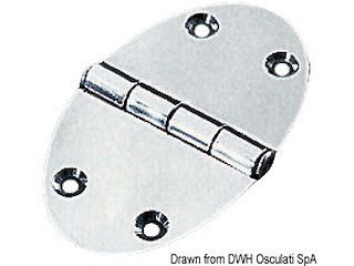 Cerniera 56x90mm 2mm viti