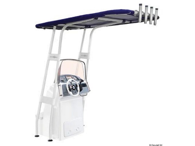 T-Top professionale 2000x1400 bianco con telo blu