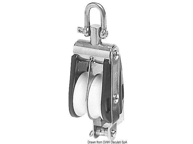 Bozzello Offshore 2 pulegge fisso o girevole B con arricavo