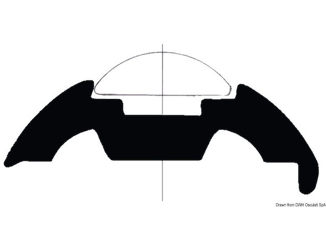 Base per profili PVC bianco 35 mm