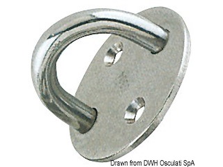 Piastrina con cavallotto 8 mm