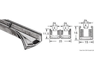 Canalina inox semplice 15 x 16 mm