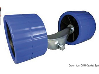 Staffa con rulli fissi blu