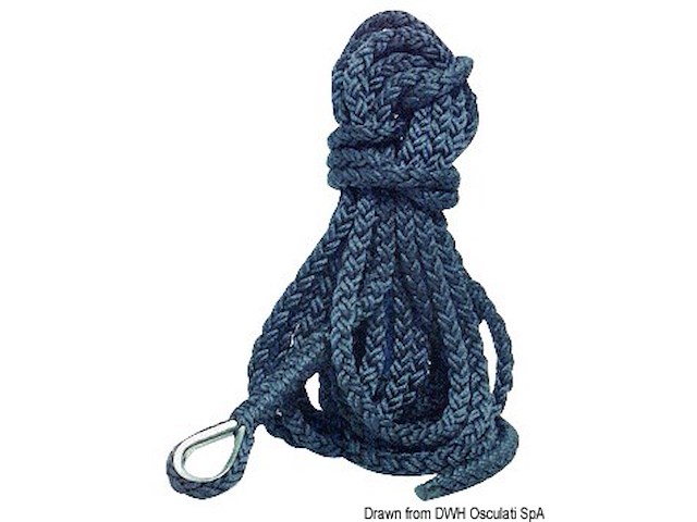 Cima ormeggio 8 capi 16 mm x 12 m
