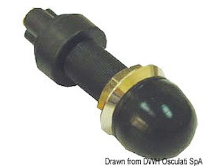 Pulsante stagno nero in ottone