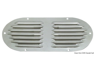 Presa d'aria ovale inox 235 x 118 mm