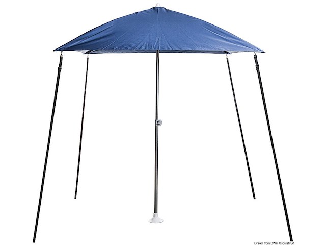 Ombrellone "PARASOL" pieghevole per barca blu navy