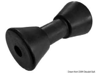Rullo centrale nero 190 mm Ø foro 25 mm