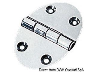 Cerniera 56x78mm 2mm viti