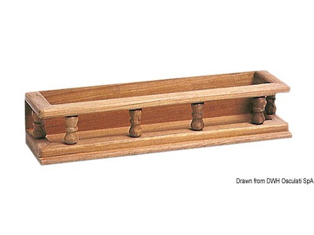 Porta vasetti teak 350x65x90 mm