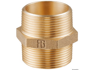 Niples doppio in bronzo M-M 1"