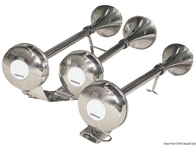 Tromba inox doppia 12 V