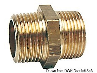 Nipple ottone doppio 1/2"