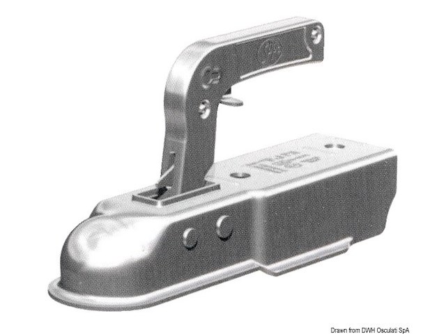 Gancio traino quadro 60 mm max 750 kg