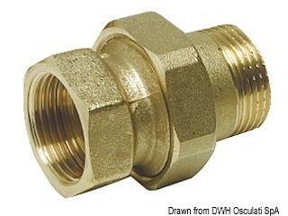 Raccordo 3 pezzi diritto 1"